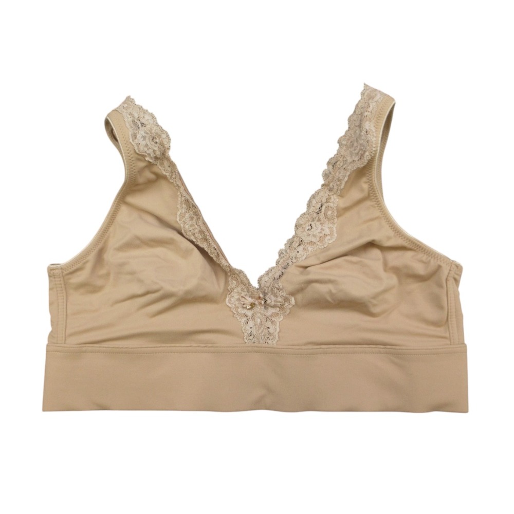 SOMA BRA Embraceable Wireless Unlined LT 121703 Nude/Beige Lace BRALETTE sz S